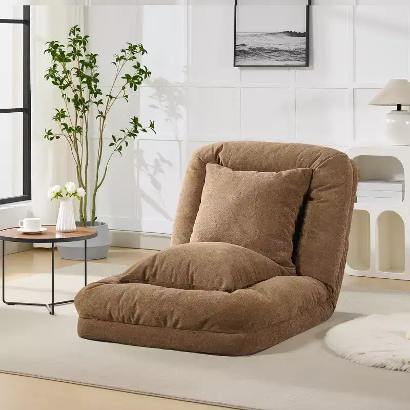 Divano letto pouf regolabile in 5 posizioni, cuscini morbidi, adatto per adulti e animali domestici, con soffici cuscini, pieghevole, adatto per camera da letto, soggiorno