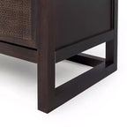 Comò a 6 cassetti Hatteras Modern Boho con legno massello e dettagli in rattan naturale-Teamson Home