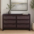 Hatteras Modern Boho 6-Drawer Dresser with Solid Wood & Natural Rattan Accents-Teamson Home