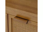 Hatteras Madia Moderna Boho a 4 Ante con Dettagli in Legno Massiccio e Rattan Naturale-Teamson Home
