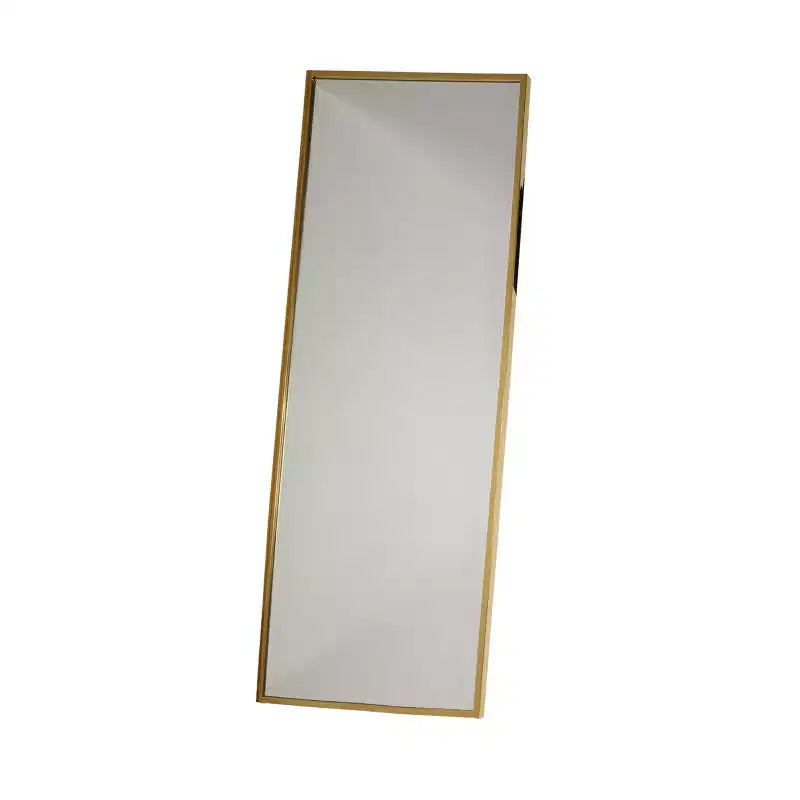 Okak 77*27.5IN Specchio Rettangolare a Figura Intera con Cornice in Acciaio Inox, Specchio da Terra con Fori per Appenderlo, Specchio da Parete per Soggiorno, Camera da Letto, Oro