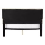 HomeRoots Telaio Letto Matrimoniale Queen in Lino Trapuntato Beige