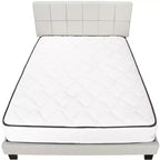 HomeRoots Telaio Letto Matrimoniale Queen in Lino Trapuntato Beige