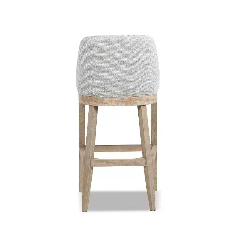 Sgabello da bancone imbottito Jennifer Taylor Home Newport 30.5 con schienale curvo stile costiero