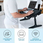 LAPGEAR Scrivania da letto regolabile Easy Tilt per laptop