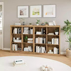 COZONY Scaffale Portaoggetti a 6 Cubi, Libreria Alta 135cm con Design Antiribaltamento, Scaffale Organizzatore Moderno Autoportante per Soggiorno, Camera da Letra, Ufficio