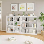 COZONY Scaffale Portaoggetti a 6 Cubi, Libreria Alta 135cm con Design Antiribaltamento, Scaffale Organizzatore Moderno Autoportante per Soggiorno, Camera da Letra, Ufficio