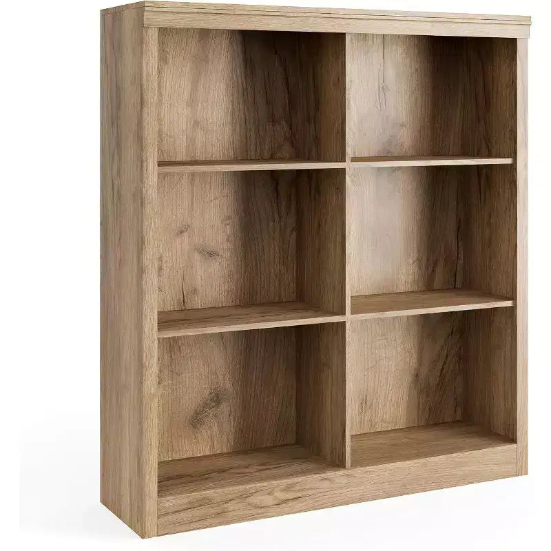 COZONY Scaffale Portaoggetti a 6 Cubi, Libreria Alta 135cm con Design Antiribaltamento, Scaffale Organizzatore Moderno Autoportante per Soggiorno, Camera da Letra, Ufficio