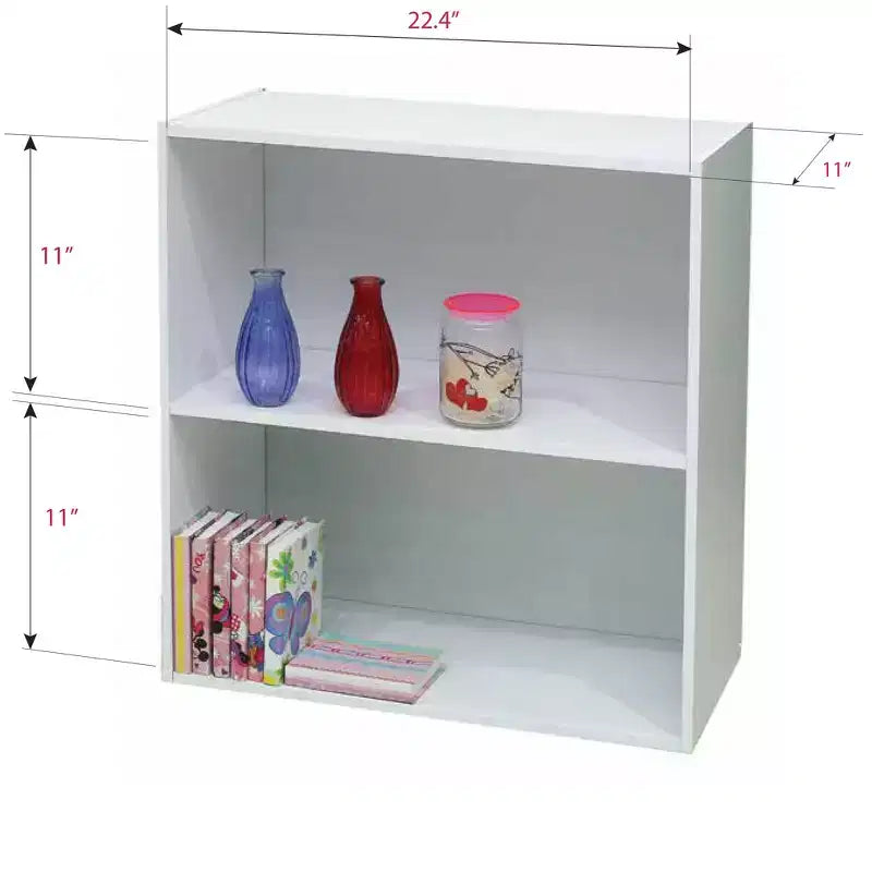 Kings Brand Furniture - Organizzatore portaoggetti con libreria a 2 ripiani in legno