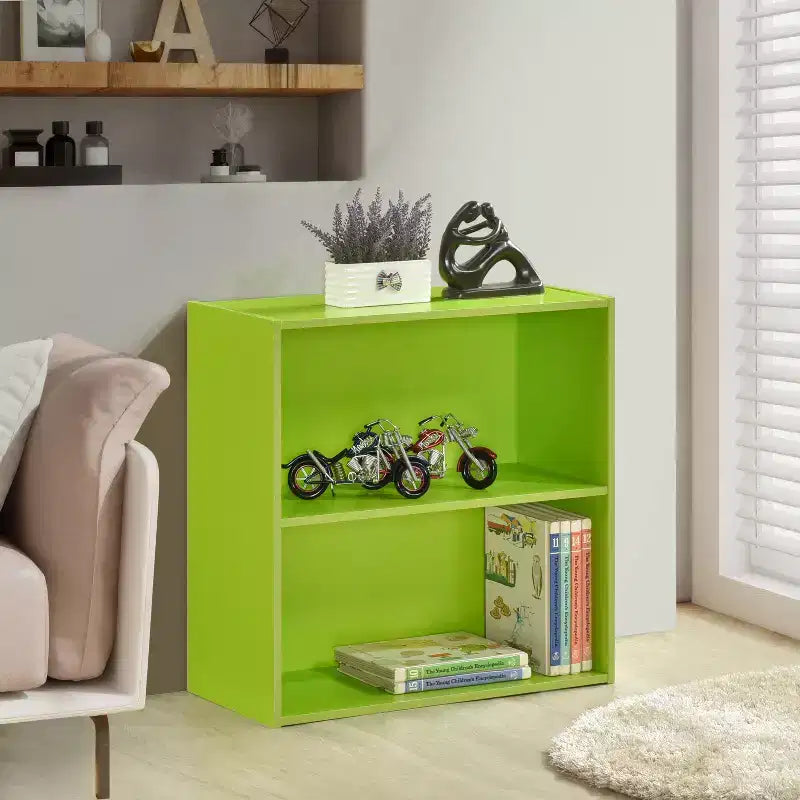 Kings Brand Furniture - Organizzatore portaoggetti con libreria a 2 ripiani in legno