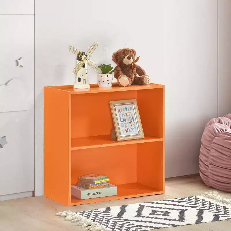 Kings Brand Furniture - Organizzatore portaoggetti con libreria a 2 ripiani in legno