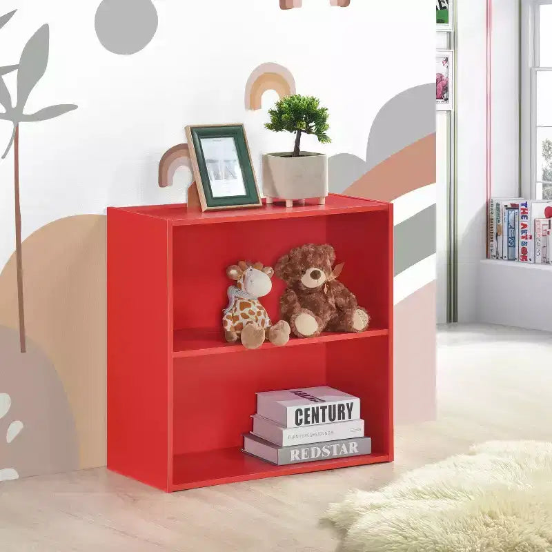 Kings Brand Furniture - Organizzatore portaoggetti con libreria a 2 ripiani in legno