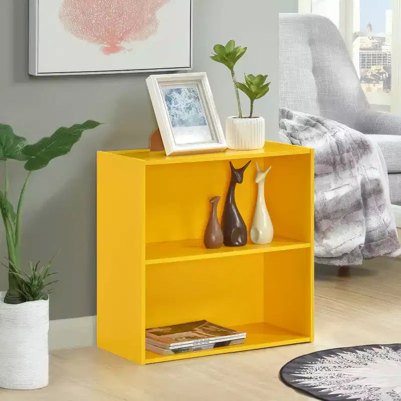 Kings Brand Furniture - Organizzatore portaoggetti con libreria a 2 ripiani in legno