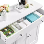 Mobiletto bagno a terra Dcolora, pratico mobile contenitore con 4 cassetti e 2 ante