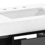 Mobile bagno sospeso da 100 cm con 2 ante a chiusura ammortizzata e 2 cassetti contenitori