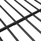 Bellemave Letto a pavimento Montessori con ripiano portaoggetti e luci LED, letto per bambini a forma di casetta in metallo, nero, misura full-size