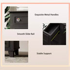 Cassettiera a 7 cassetti per camera da letto, comò in legno da 47W con maniglie in metallo, cassettiera grande per TV, organizer per vestiti per camera da letto
