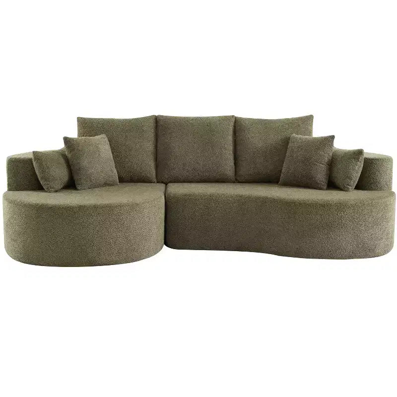 Christopher Knight Home Camilla Divano componibile curvo moderno a 3 posti da 106'' con 7 cuscini