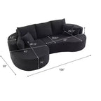 Christopher Knight Home Camilla Divano componibile curvo moderno a 3 posti da 106'' con 7 cuscini