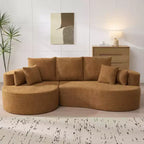Christopher Knight Home Camilla Divano componibile curvo moderno a 3 posti da 106'' con 7 cuscini