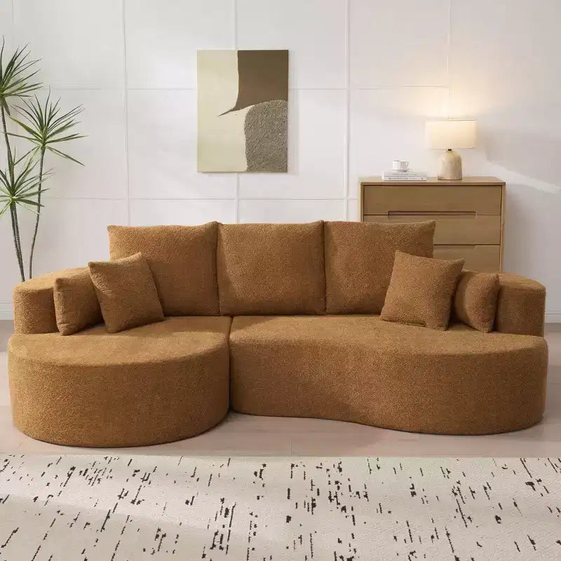 Christopher Knight Home Camilla Divano componibile curvo moderno a 3 posti da 106'' con 7 cuscini