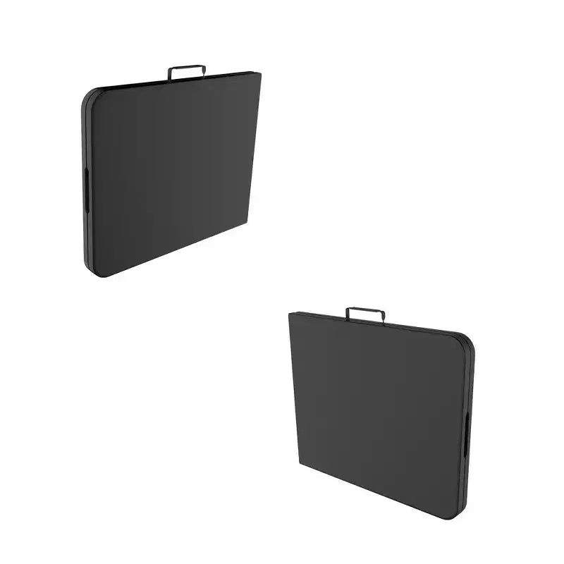 Tavolo pieghevole Dyonery, design nero opaco, base del supporto antiscivolo e resistente all'usura, piano del tavolo impermeabile. Utilizzabile sia all'interno che all'esterno