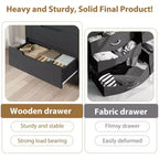 Comodino a 5 cassetti, cassettiera alta 128 cm, cassetti verticali autoportanti con contenitore, armadio in legno per soggiorno, corridoio, ingresso