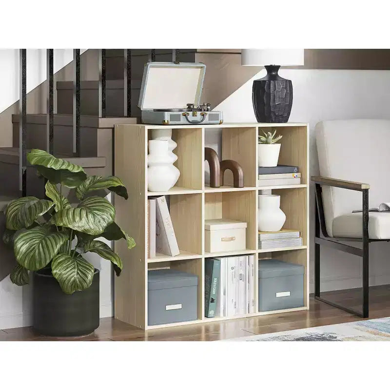 Signature Design by Ashley, Organizer salvaspazio a 9 cubi - Libreria aperta e versatile, espositore per l'organizzazione della casa moderna