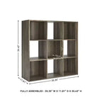 Signature Design by Ashley, Organizer salvaspazio a 9 cubi - Libreria aperta e versatile, espositore per l'organizzazione della casa moderna