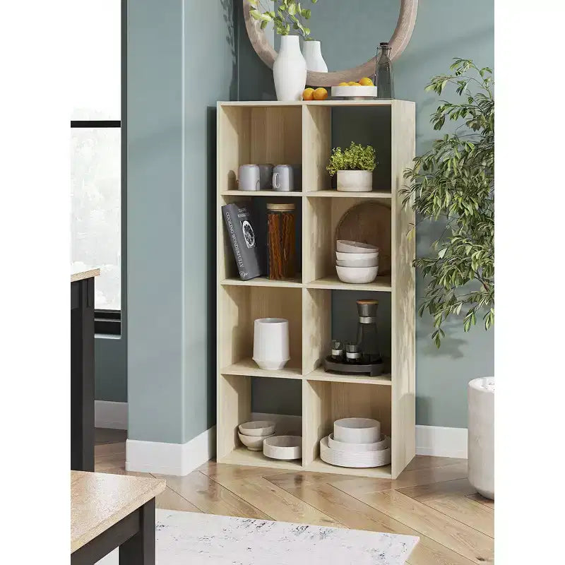 Signature Design by Ashley 8 Cube Storage Organizer - Versatile Libreria Aperta e Unità Espositiva per un'Organizzazione Domerna Moderna