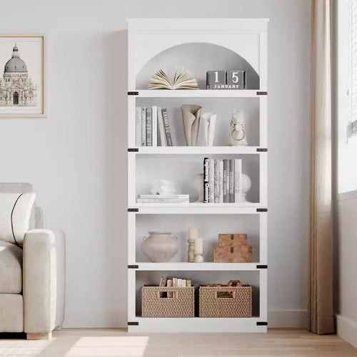 68 Armadietto pensile alto, librerie e scaffali a 6 ripiani, scaffali portaoggetti da terra, mobili per la casa per camera da letto, soggiorno, ufficio