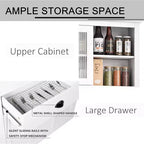 71 Mobile dispensa da cucina alto moderno, mobile credenza da cucina con supporto per microonde per sala da pranzo, cucina