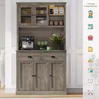 71 Mobile dispensa da cucina alto moderno, mobile credenza da cucina con supporto per microonde per sala da pranzo, cucina