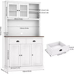 71 Mobile dispensa da cucina alto moderno, mobile credenza da cucina con supporto per microonde per sala da pranzo, cucina