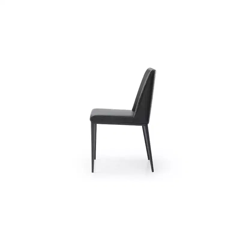 HomeStock Set di 4 sedie da pranzo da 91 cm in similpelle grigia, per un arredamento versatile e di tendenza