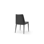 HomeStock Set di 4 sedie da pranzo da 91 cm in similpelle grigia, per un arredamento versatile e di tendenza