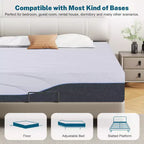 Dyonery Materasso in Memory Foam Fermo, Misura Twin XL, Rinfrescante al Tè Verde/Gel Premier