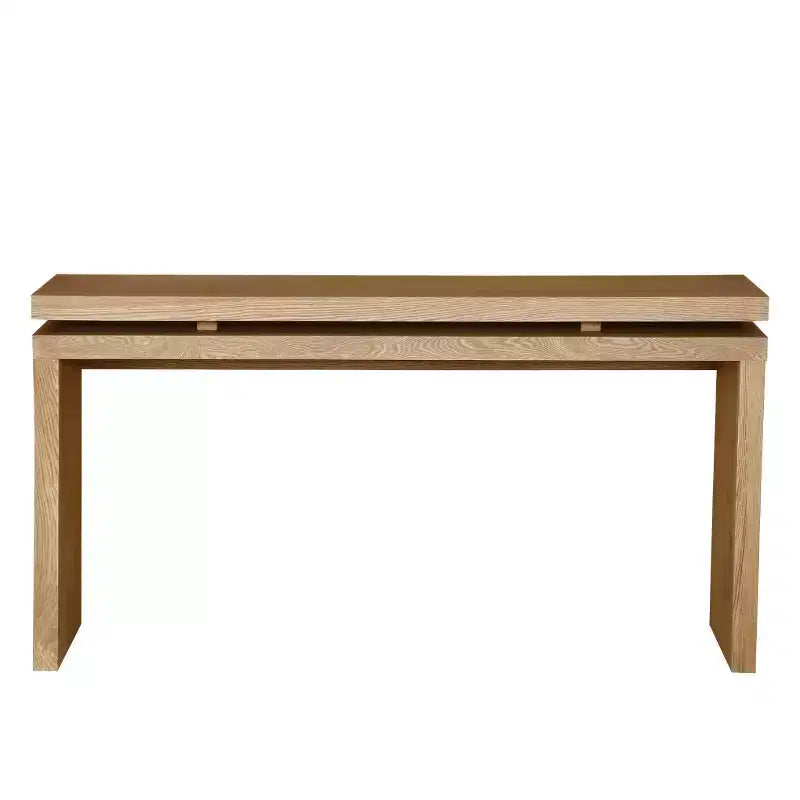 Okak 60IN Tavolo Consolle da Fattoria con Piano Spesso, Tavolo d'Ingresso con Design a Sospensione a Doppio Ripiano, Tavolo da Corridoio per Soggiorno