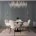 LeisureMod Bristol Tavolo da pranzo quadrato con piano in MDF e base a piedistallo in acciaio nero per cucina e sala da pranzo moderne