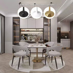 Tavolo da pranzo quadrato LeisureMod Bristol – Piano in MDF bianco marmorizzato con base a piedistallo in acciaio color oro, per cucina moderna, sala da pranzo, bar, piccoli appartamenti