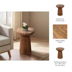 Tavolino da salotto con base in legno a coste, stile casual, per soggiorno, camera da letto, ufficio - 20 Marrone