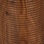 Tavolino da salotto con base in legno a coste, stile casual, per soggiorno, camera da letto, ufficio - 20 Marrone