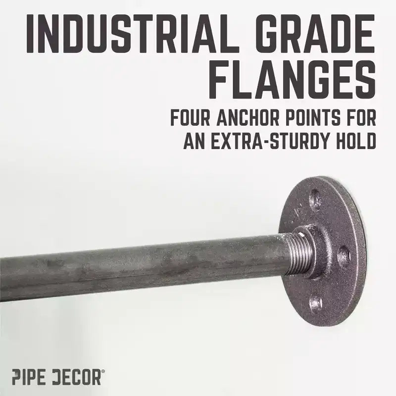 Appendiabiti da parete a tre flange da 28 pollici di PIPE DECOR