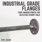 Appendiabiti da parete a tre flange da 28 pollici di PIPE DECOR