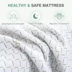 Materasso in memory foam da 8-10 pollici in scatola, schiuma gel medio-rigida con rivestimento rinfrescante in bambù, senza fibra di vetro, certificato CertiPUR-US