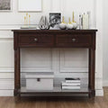 Okak 35IN Farmhouse Console Table, Entryway Table with Two Drawers and Bottom Shelf, Hallway Table for Living Room, Entrance