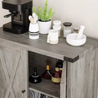 Credenza a buffet da fattoria piccola GustoWave con 2 ante e ripiani regolabili, mobili console d'ingresso d'accento