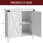 Credenza a buffet da fattoria piccola GustoWave con 2 ante e ripiani regolabili, mobili console d'ingresso d'accento