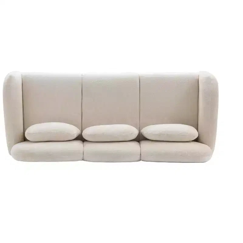 Divano moderno imbottito a 3 posti Christopher Knight Home Dorian 78" in legno di caucciù con 3 cuscini