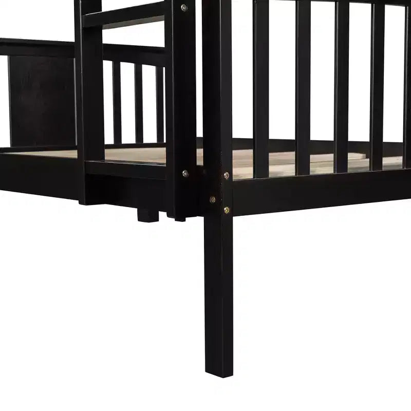 Letto a castello matrimoniale per bambini, struttura a castello matrimoniale con ringhiera per camera da letto o dormitorio